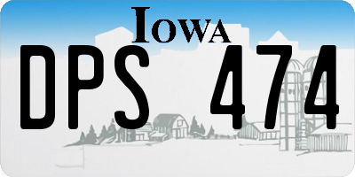 IA license plate DPS474