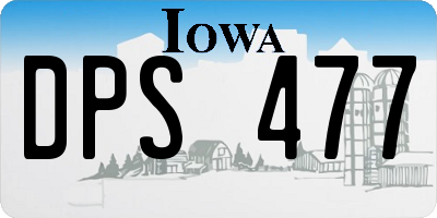 IA license plate DPS477