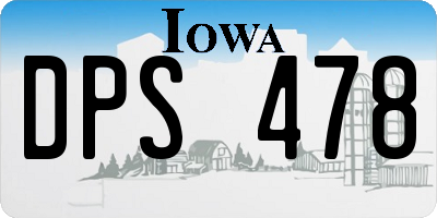 IA license plate DPS478
