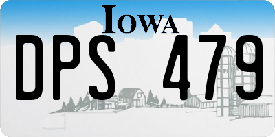 IA license plate DPS479