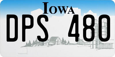 IA license plate DPS480