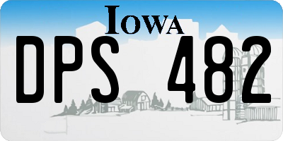 IA license plate DPS482