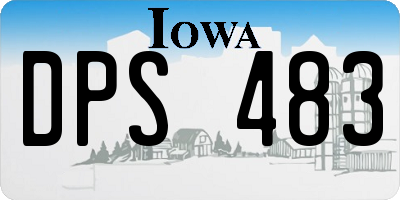 IA license plate DPS483
