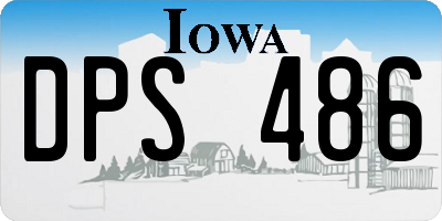 IA license plate DPS486
