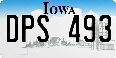IA license plate DPS493