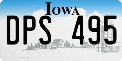 IA license plate DPS495