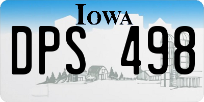 IA license plate DPS498