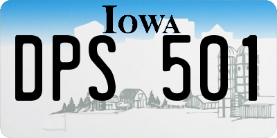 IA license plate DPS501
