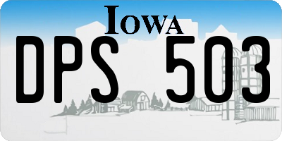 IA license plate DPS503