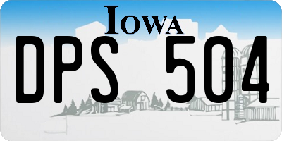 IA license plate DPS504