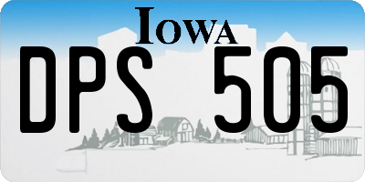 IA license plate DPS505