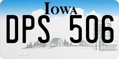 IA license plate DPS506