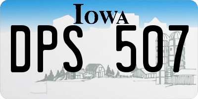 IA license plate DPS507