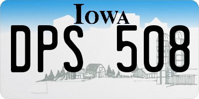 IA license plate DPS508