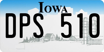 IA license plate DPS510