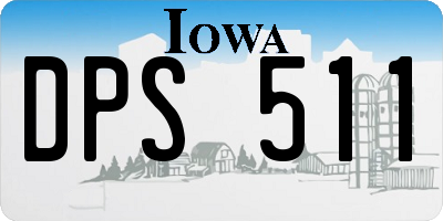 IA license plate DPS511
