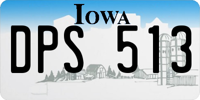 IA license plate DPS513