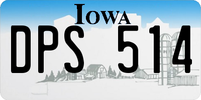 IA license plate DPS514