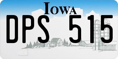 IA license plate DPS515