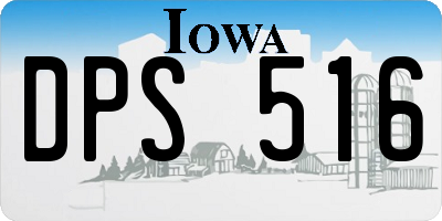 IA license plate DPS516