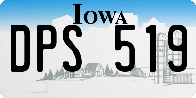 IA license plate DPS519