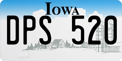 IA license plate DPS520