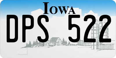 IA license plate DPS522