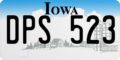 IA license plate DPS523