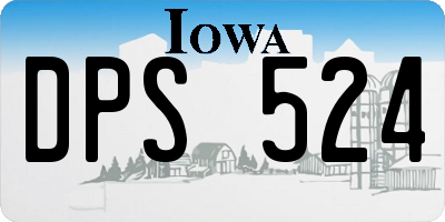 IA license plate DPS524
