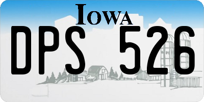 IA license plate DPS526