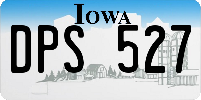 IA license plate DPS527