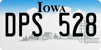 IA license plate DPS528