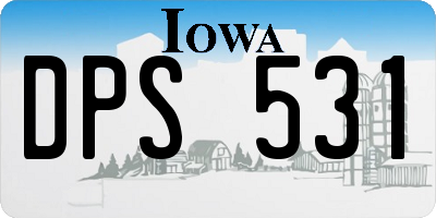 IA license plate DPS531