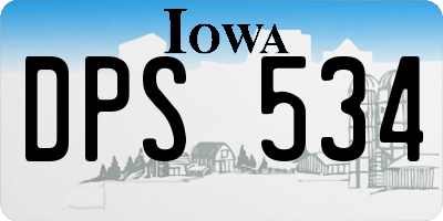 IA license plate DPS534