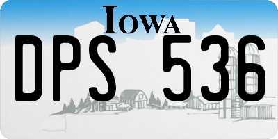 IA license plate DPS536