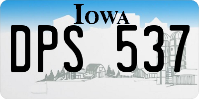 IA license plate DPS537