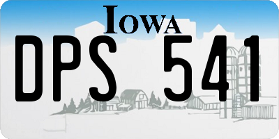 IA license plate DPS541