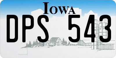 IA license plate DPS543