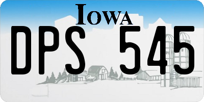 IA license plate DPS545