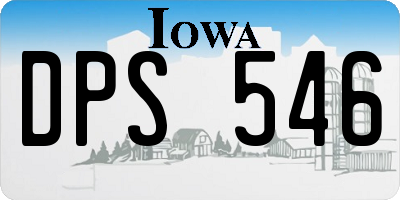 IA license plate DPS546