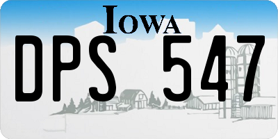 IA license plate DPS547