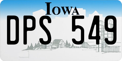 IA license plate DPS549