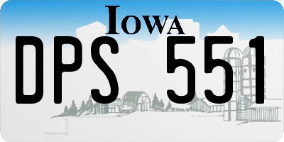 IA license plate DPS551