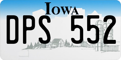 IA license plate DPS552