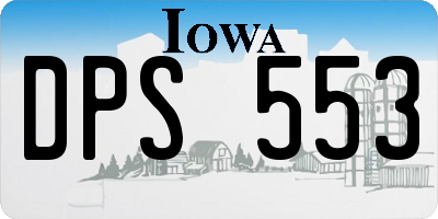 IA license plate DPS553
