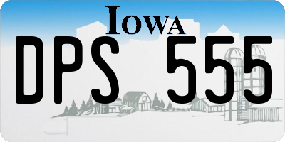 IA license plate DPS555