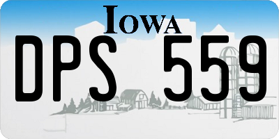 IA license plate DPS559