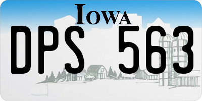 IA license plate DPS563