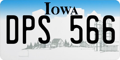 IA license plate DPS566