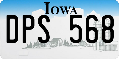 IA license plate DPS568